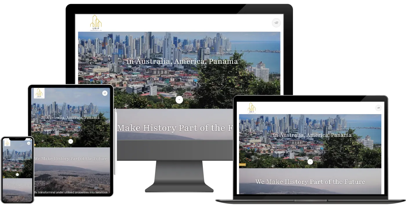 Το website URIP Properties σε υπολογιστή, tablet και κινητό